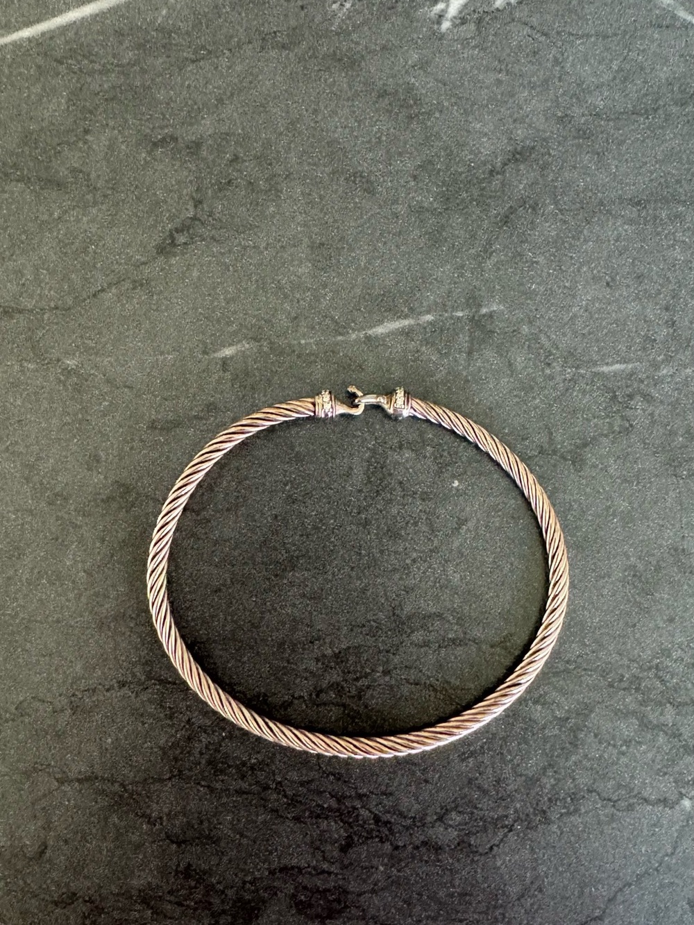 Authentic David Yurman Twisted Cable Bracelet in Silver